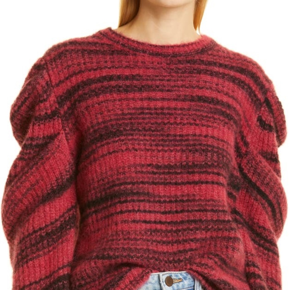 Nadaam Space Dyed Alpaca and Merino Wool Blend Sweater Pink Combo